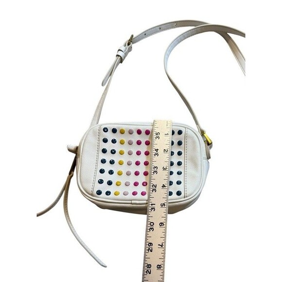Fossil Maisie White Colored Dots Oval Crossbody Bag $118 MSRP Boho - Cute - Picture 9 of 10